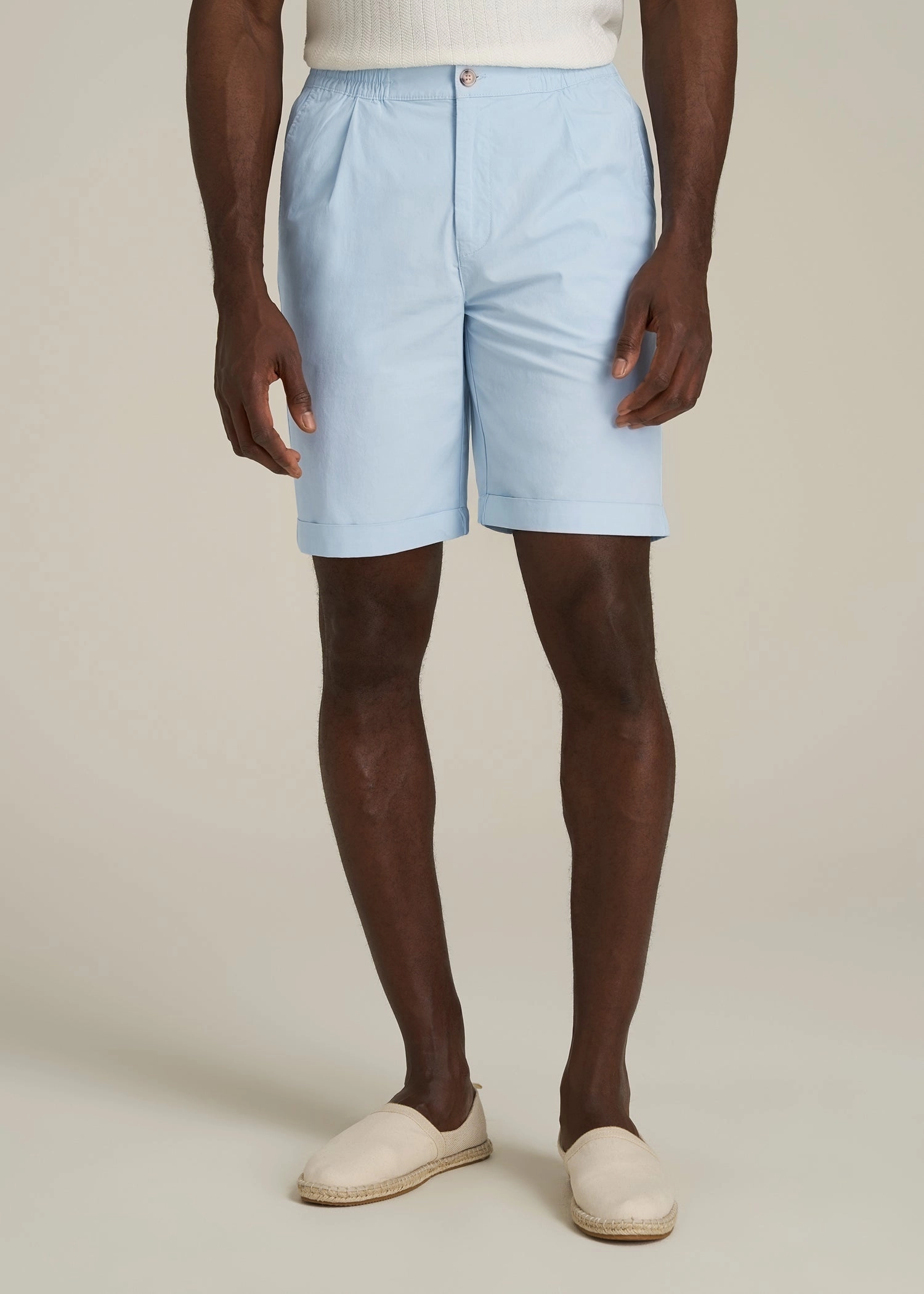 Breezy Vibe creative industry Bermuda Shorts for Tall Men in Ice Blue