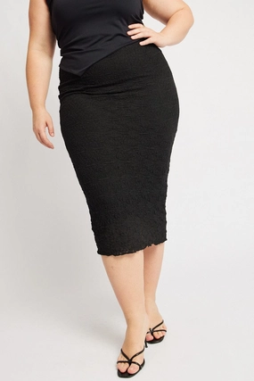 Black Bubble Lace Texture Skirt Bold Edge