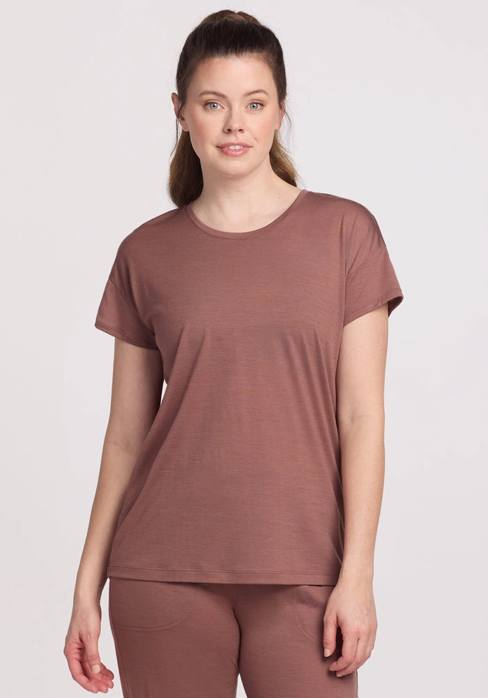 Billie Lounge Tee ? Final Sale Deals! - Nutmeg soft look Fashionable Wear