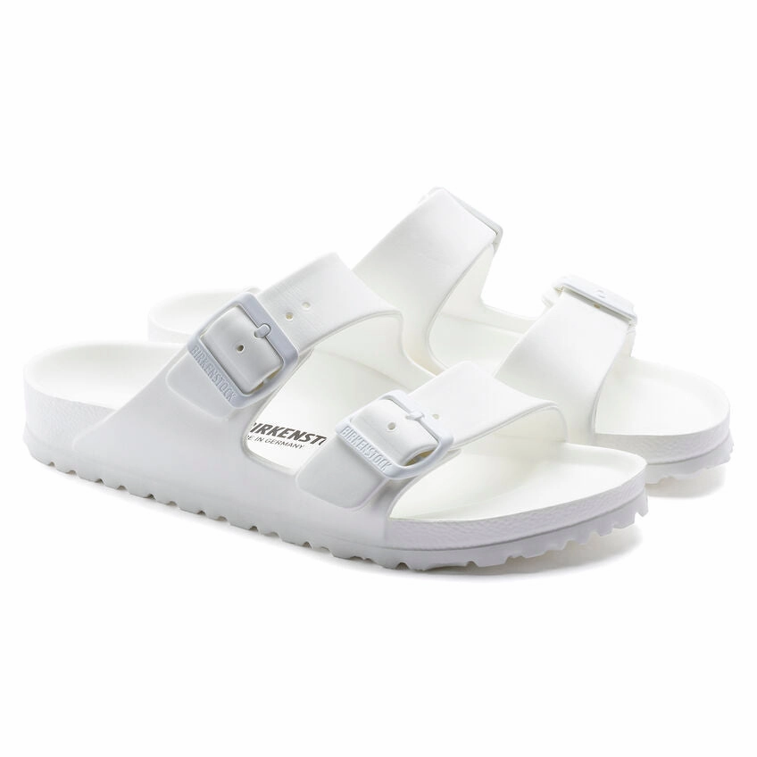 Effortless Pair Birkenstock Men's Arizona EVA Sandals - White