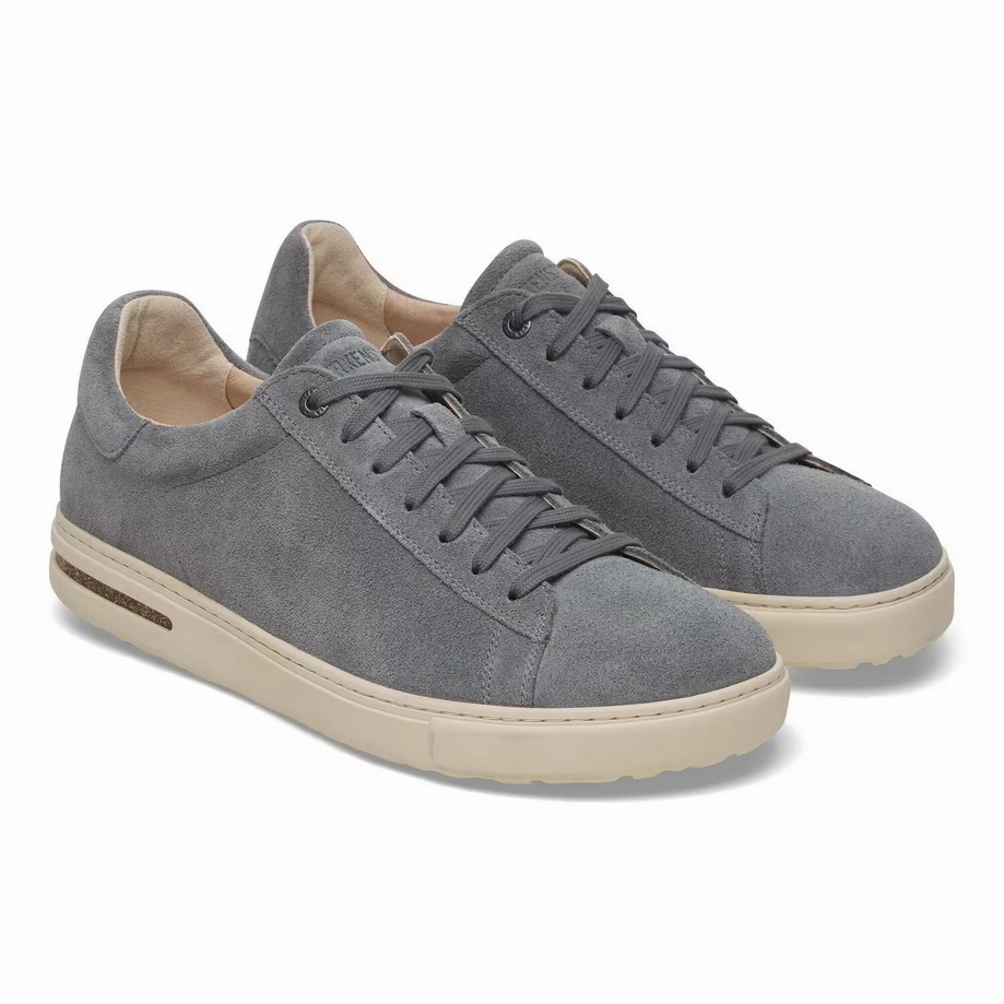 Birkenstock Men's Bend Low Suede Leather Sneaker - Basalt Gray Easy matching Water Resistant