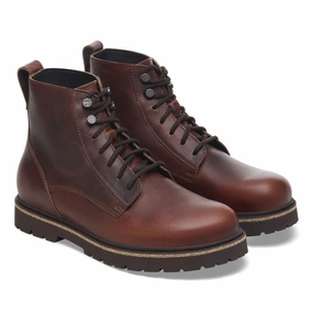 Asymmetric Lacing System Birkenstock Men's Highwood Lace-Up Boot - Chocolate