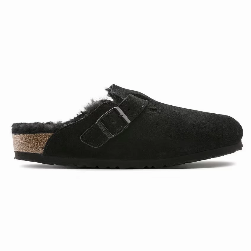 Birkenstock Unisex Boston Shearling Clog - Black Midday Style Calm Step
