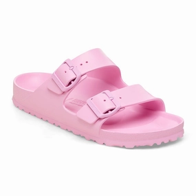 Birkenstock Women's Arizona EVA Sandal - Fondant Pink Low Profile Universal Strap Lock Mechanism