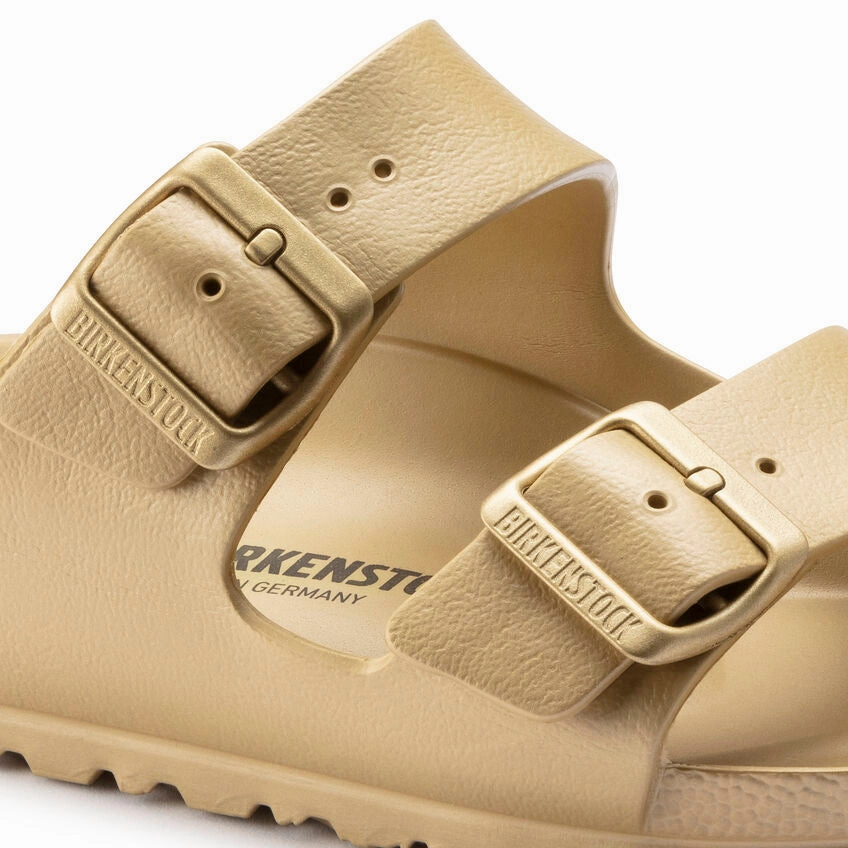 Comfortable Travel Shoes Snack Run Birkenstock Women's Arizona EVA Sandals - Metallic Gold