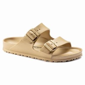 Hypoallergenic Lining Lightweight Footwear Birkenstock Women's Arizona EVA Sandals - Metallic Gold