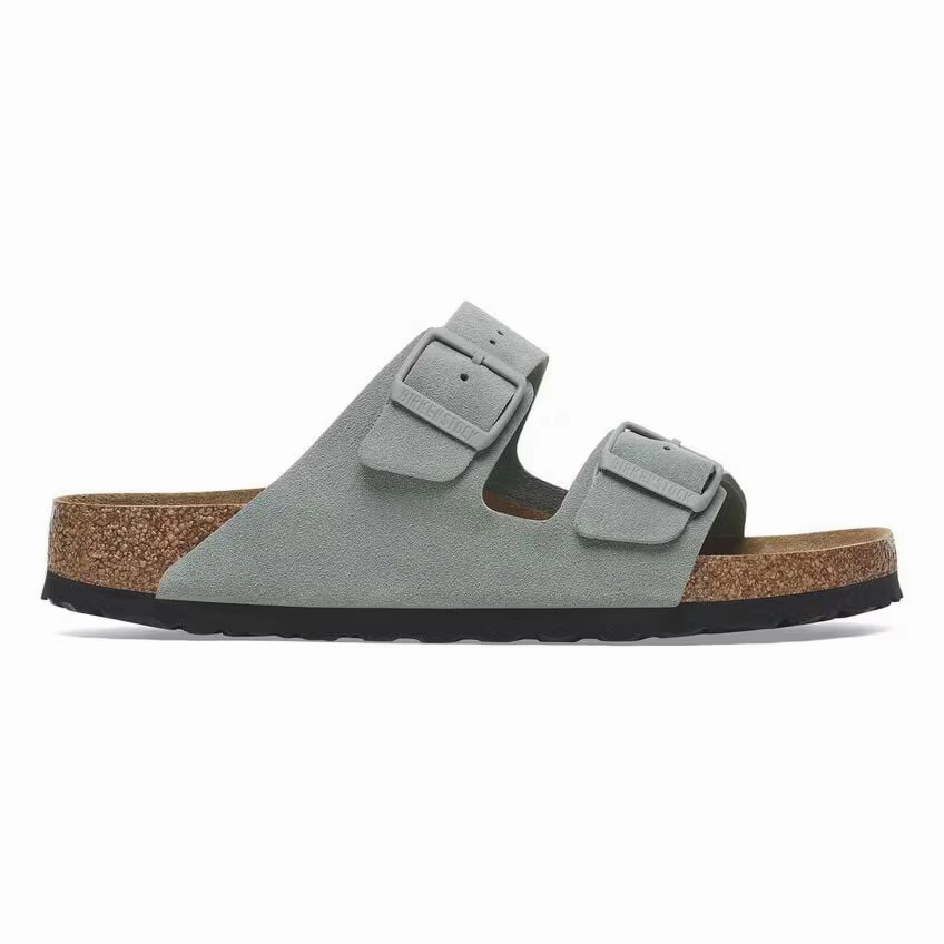 Birkenstock Women's Arizona Soft Footbed Sandal - Pure Sage Beach Chic