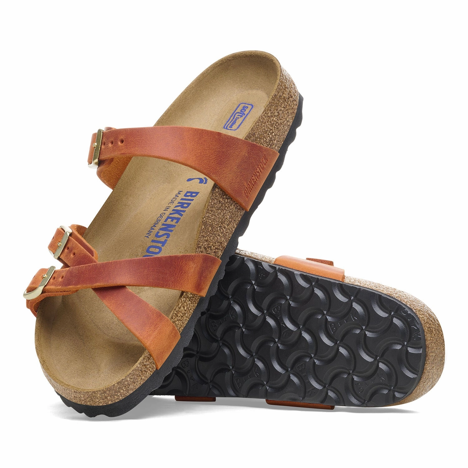 Birkenstock Women's Franca Sandals - Burnt Orange Oiled Leather Relaxed Footwear for Summer Classic Outdoor Style