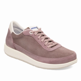 Jogging Ease Birkenstock Women's Honnef City Leather Sneaker - Faded Purple
