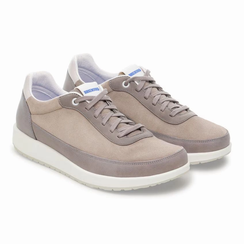 Ridge Path CanvasMaterial Birkenstock Women's Honnef City Mixed Leather Sneaker - Stone Coin