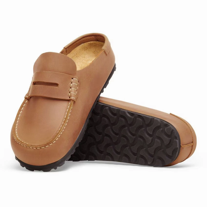 Birkenstock Women's Naples Wrapped Oiled Leather Clog - Cognac Work From Home