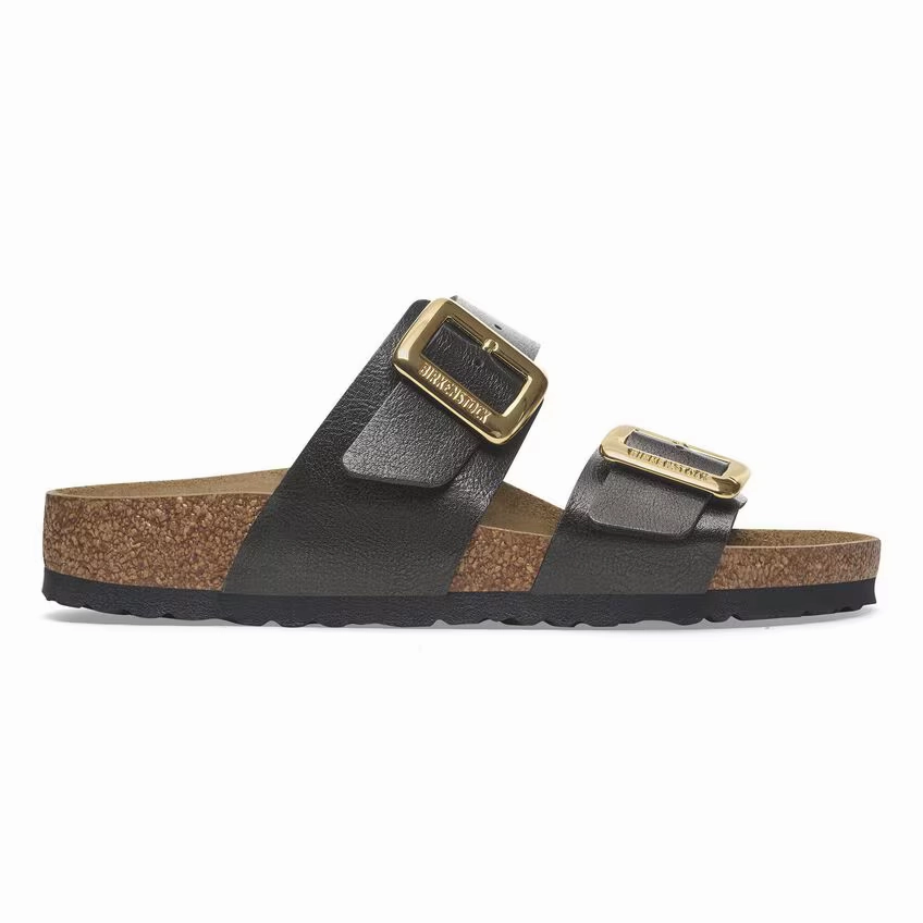 Birkenstock Women's Sydney Cushion Buckle Sandal - Graceful Licorice Thermoplastic Elastomer Frame