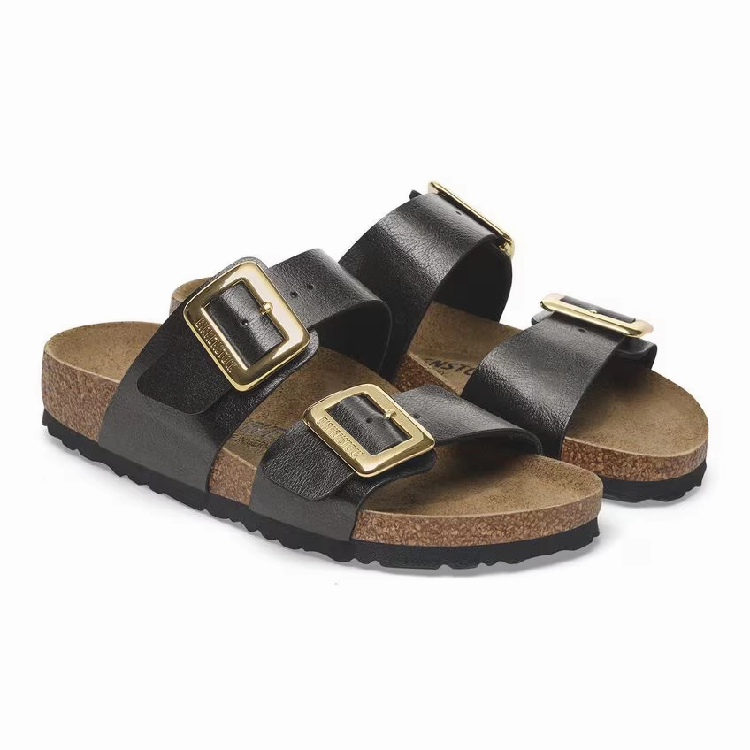 Birkenstock Women's Sydney Cushion Buckle Sandal - Graceful Licorice Contoured Heel Cup