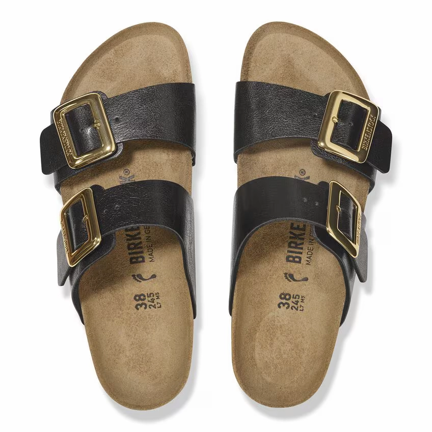 Birkenstock Women's Sydney Cushion Buckle Sandal - Graceful Licorice Pressure Relief Zones Thermoplastic Durable Frame