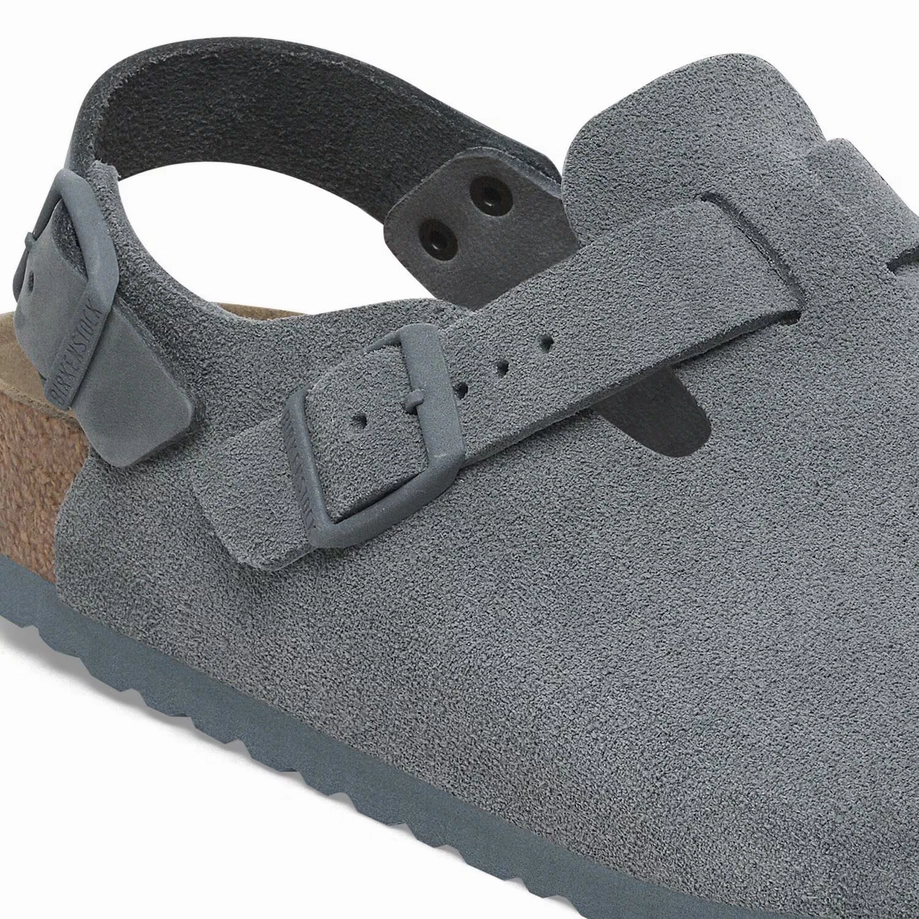 Birkenstock Women's Tokio Clog - Basalt Gray Suede Easy Routine