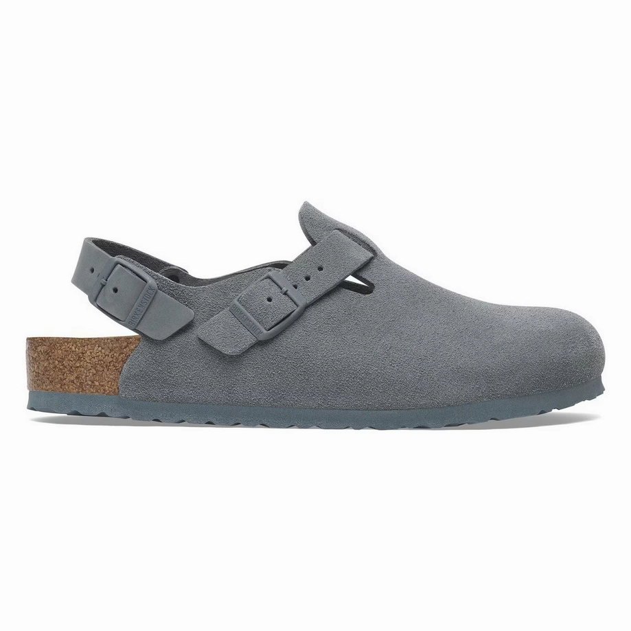 Home Wear Luxe Finish Birkenstock Women's Tokio Clog - Basalt Gray Suede