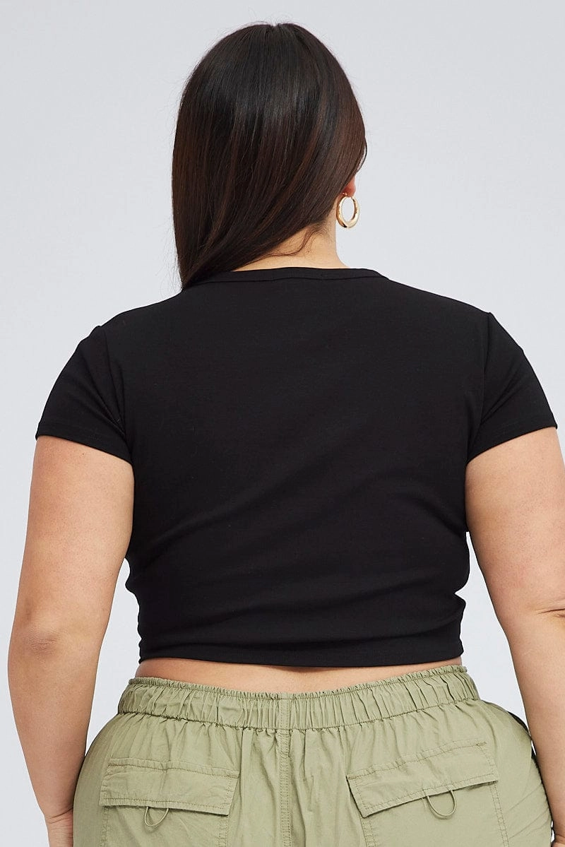 Black Baby T-shirt Short Sleeve Crew Neck Timeless Appeal