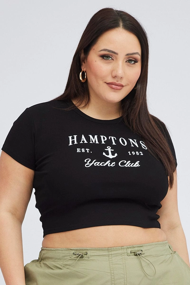 Stylish Day Wear Eco Certified Fiber Black Baby T-shirt Short Sleeve Crew Neck