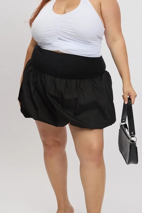 Timeless Touch Black Bubble Skirt