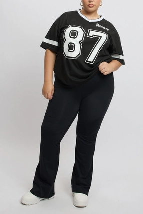 Black Flared Leggings High Rise Slim wear