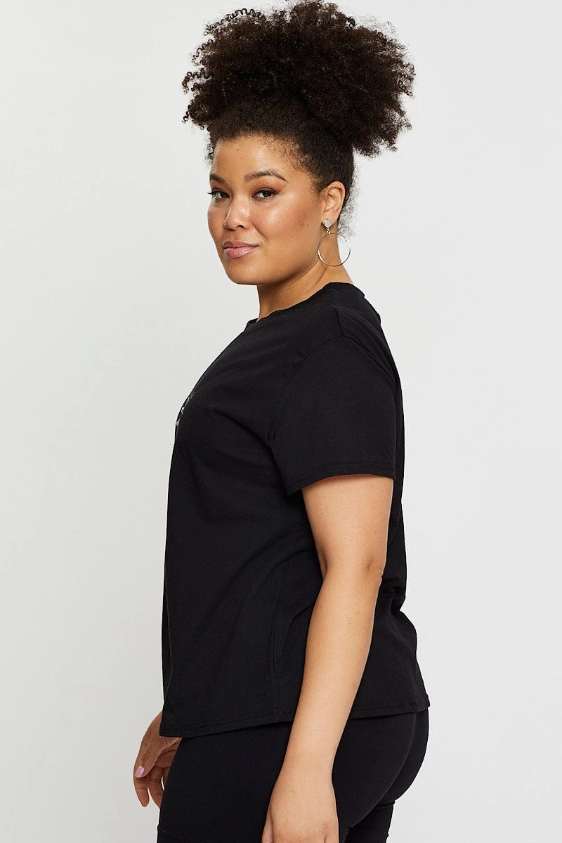 EnhancedDurabilityFinish Relaxed Flex Black Graphic T-shirt Radiant Sun Short Sleeve Cotton