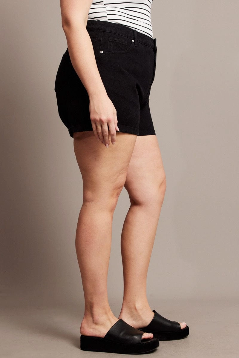 Black Mom Shorts High Rise Tactical Storage Solutions