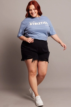 Black Relaxed Short High Rise Summer Vibe Quick Dry Technology