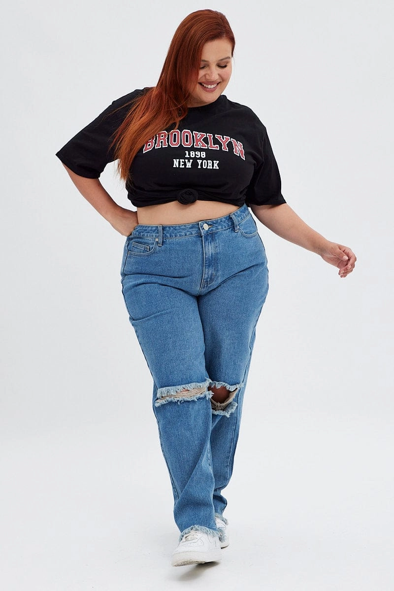 Smooth Finish Black Short Sleeve Oversized Stripe Desert T-shirt