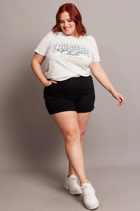 Black Skinny Shorts High Rise Airy Feel