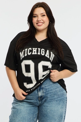 Soft Fit Wear Black Sport Tee Short Sleeve V-neck