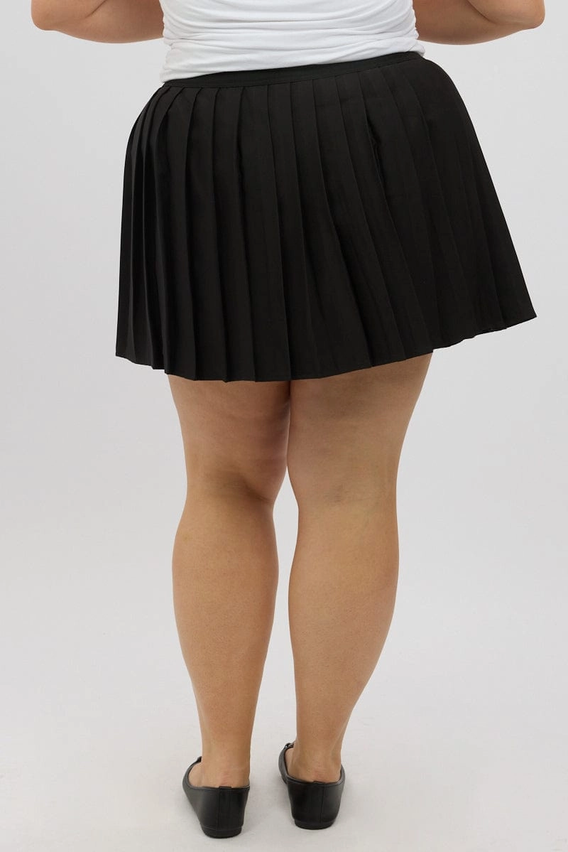 All Occasion Black Tennis Skirt