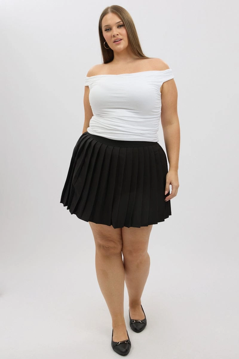 Black Tennis Skirt Smooth Look Core Collection