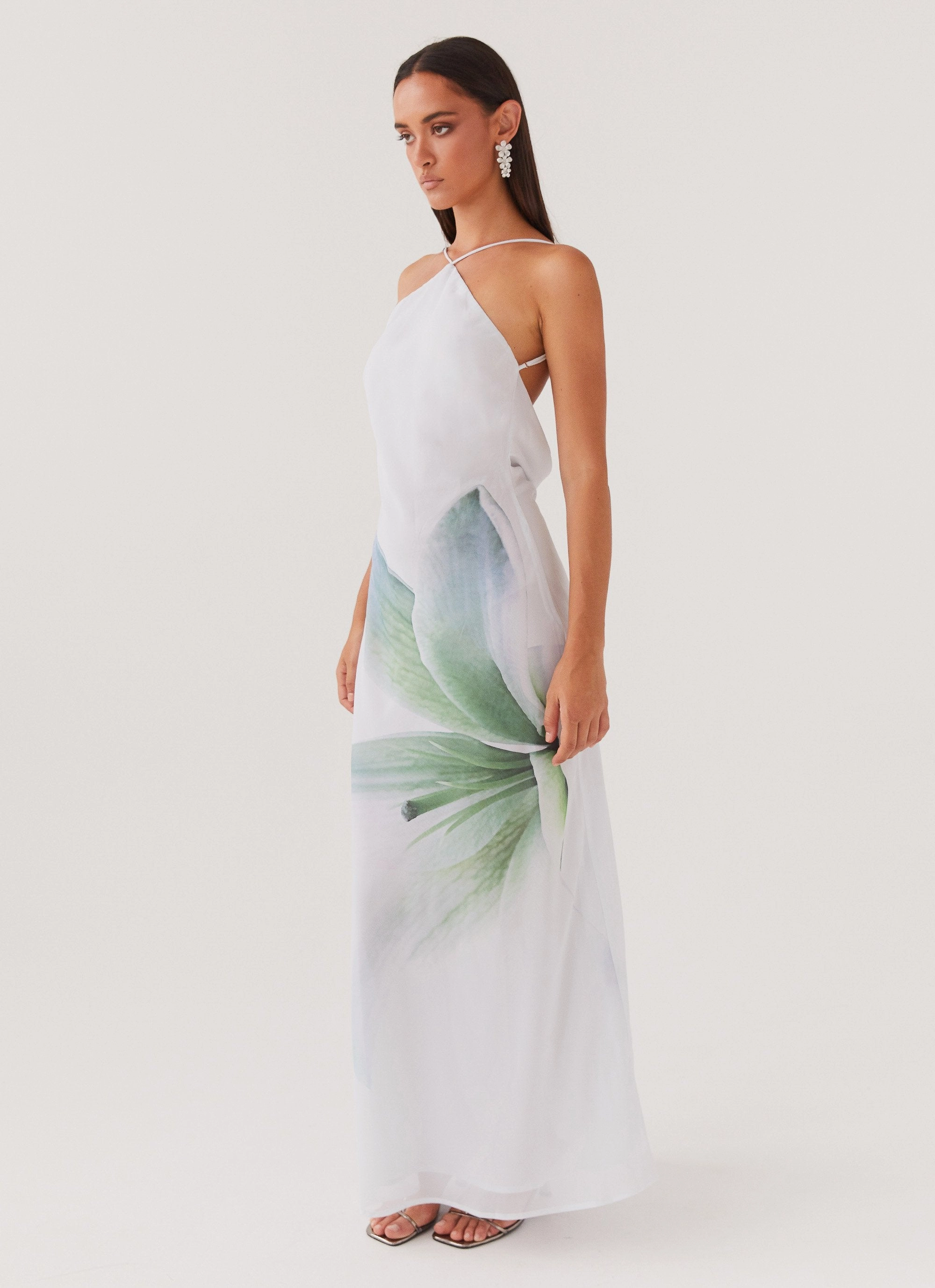 Guest Glam Classic Layering Blossom Hearts Maxi Dress - Dahlia Ash
