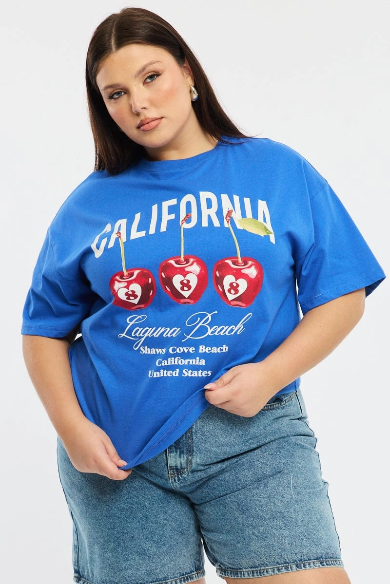 Blue Cherry Tee Short Sleeve Cool Fit
