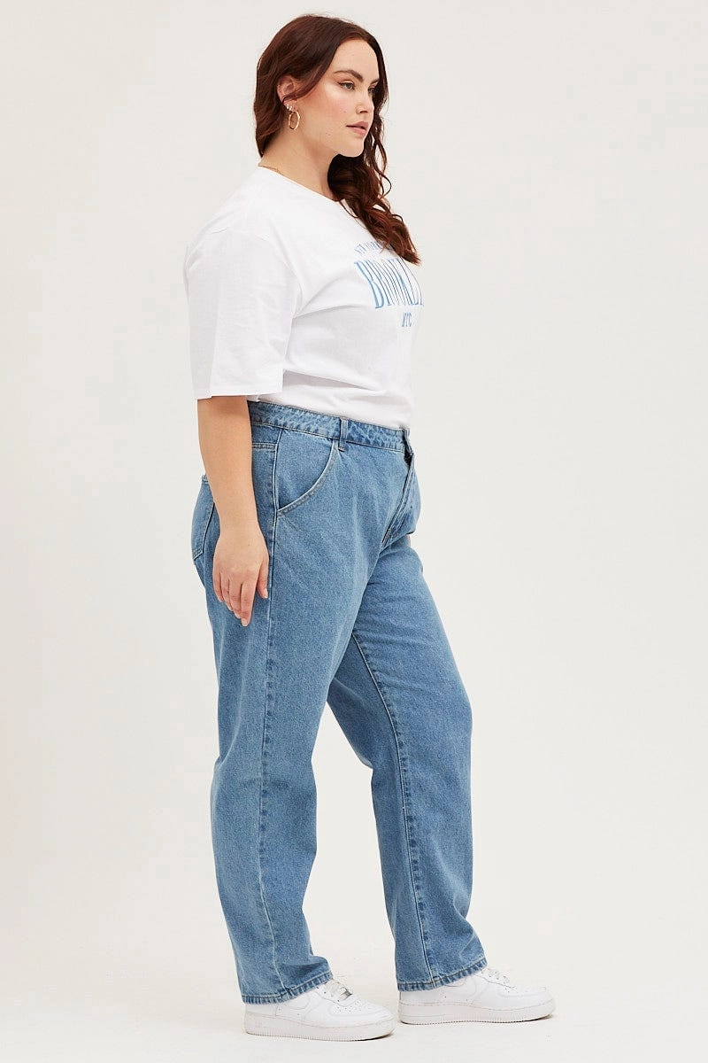 Family Style Gym Ready Daily Wear Classic Vibe Blue High Rise Carpenter Denim Jeans