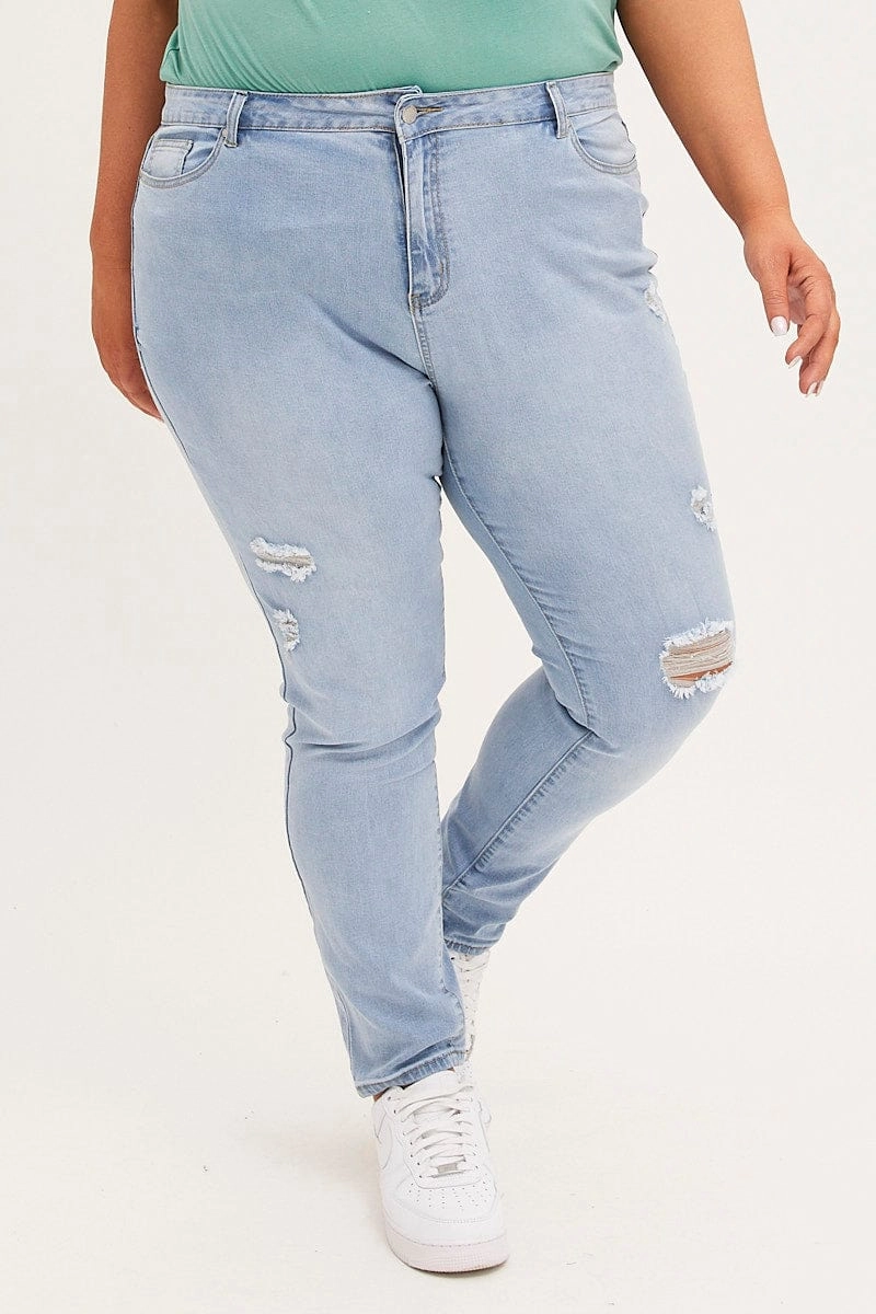 Relaxed Style Work Ready Outdoor Enthusiast Blue Mid Rise Skinny Jeans