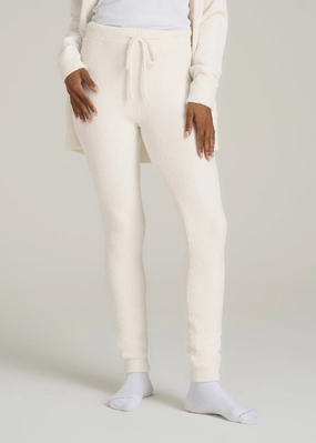 Chenille Leggings for Tall Women in White Alyssum Eco Friendly Tall Fit