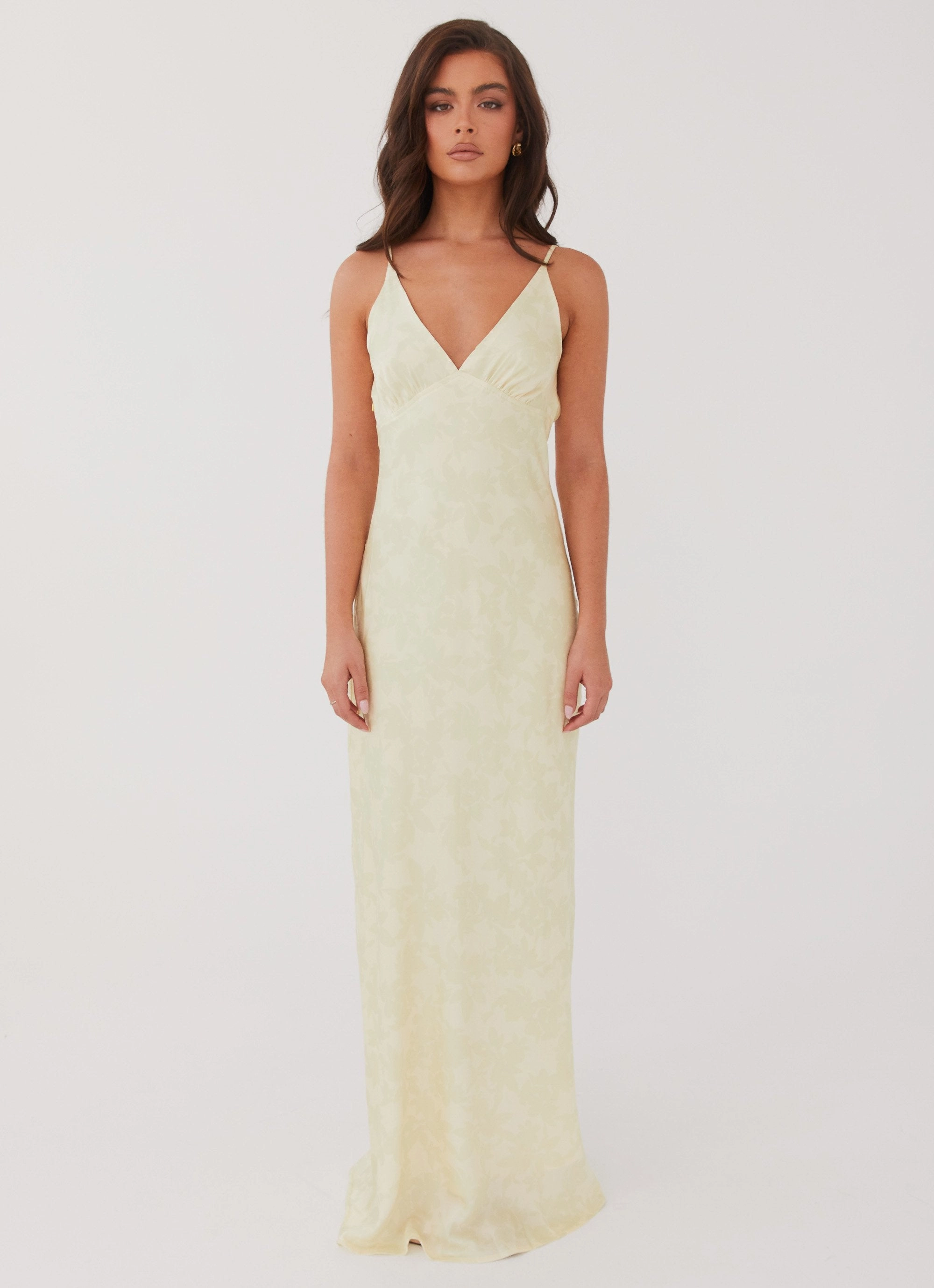 Pleated design Sorrento Sun Maxi Dress - Yellow Floral