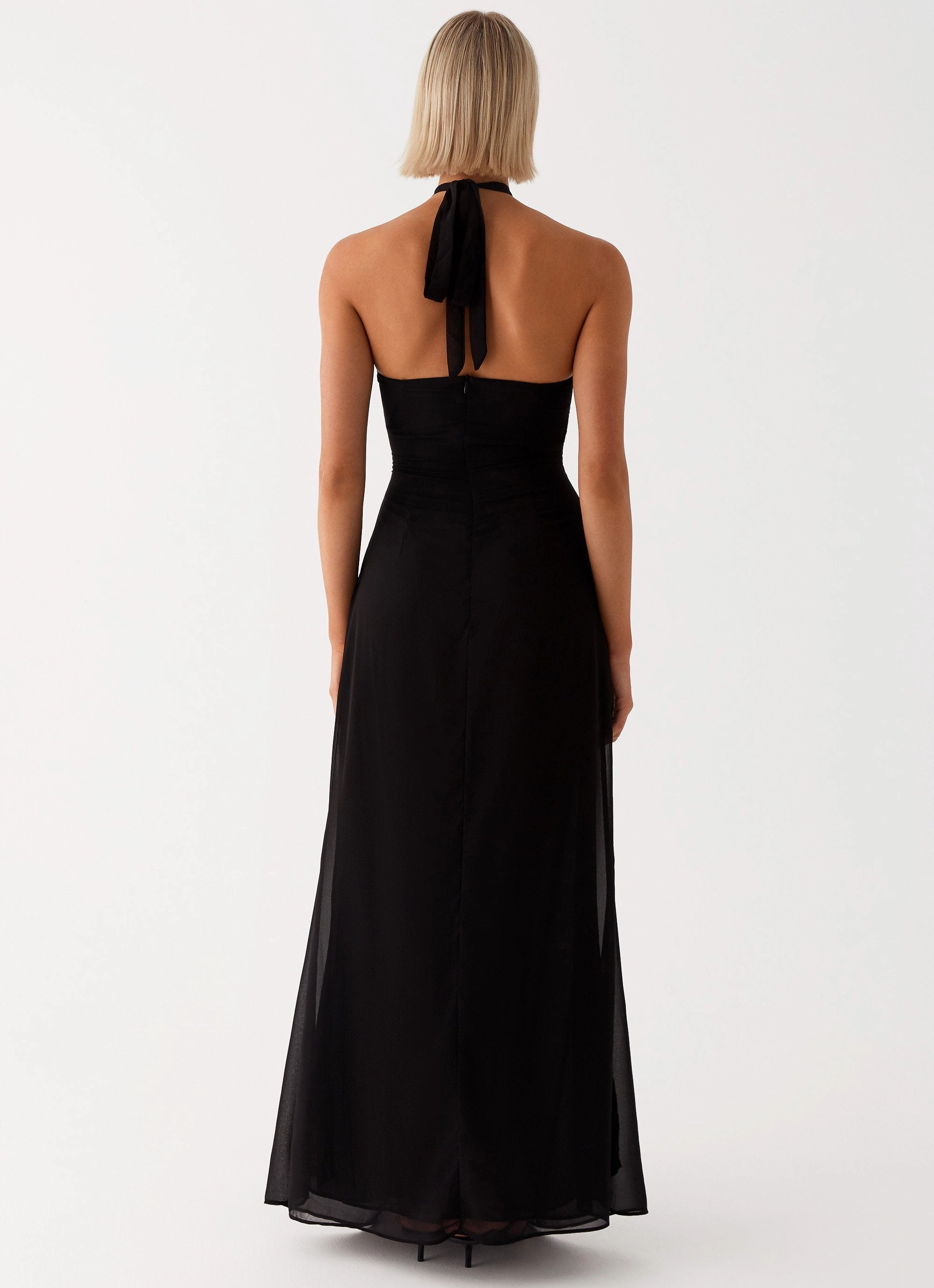 Cozy Texture Lady Marmalade Maxi Dress - Black
