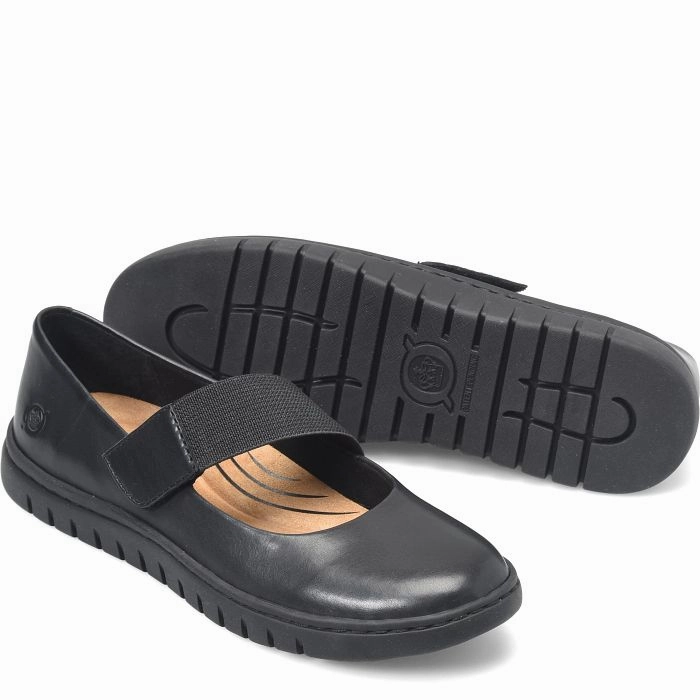 Born Women's Aspen Mary Janes - Black Parent Pace All-Weather Design