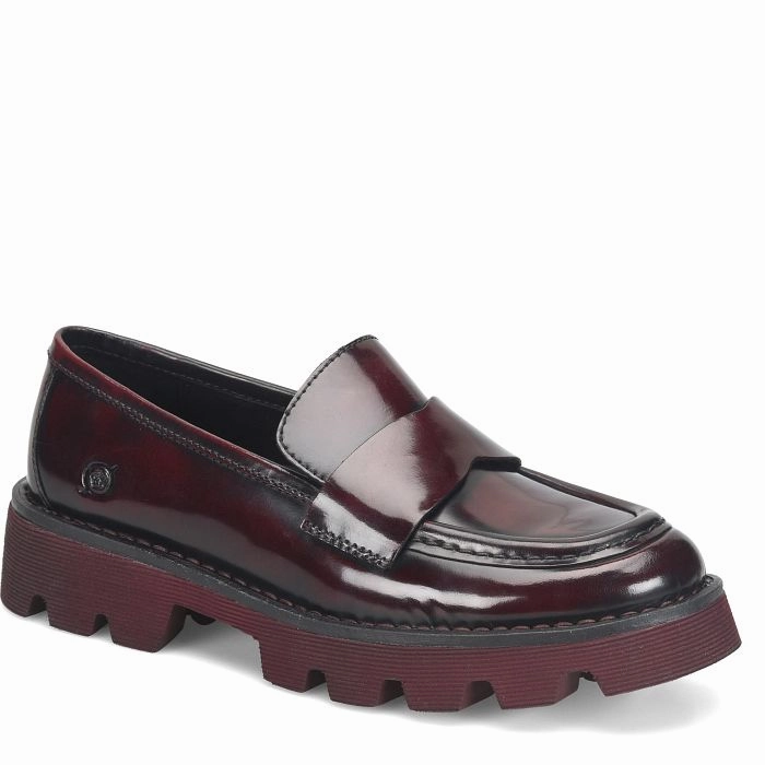 Born Women's Sigge Slip On - Dark Cherry Commuter Pick Classic Comfort