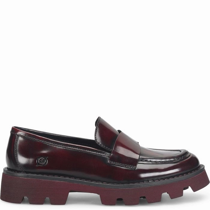 Born Women's Sigge Slip On - Dark Cherry Traction Control