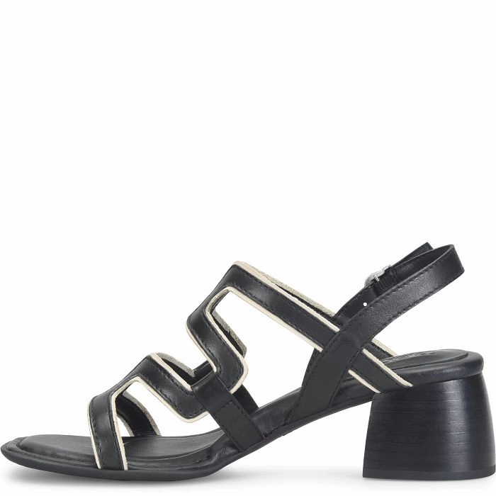 Quick Release Buckles Synthetic Weave Born Women's Sofia Heeled Sandal - Black/Birch