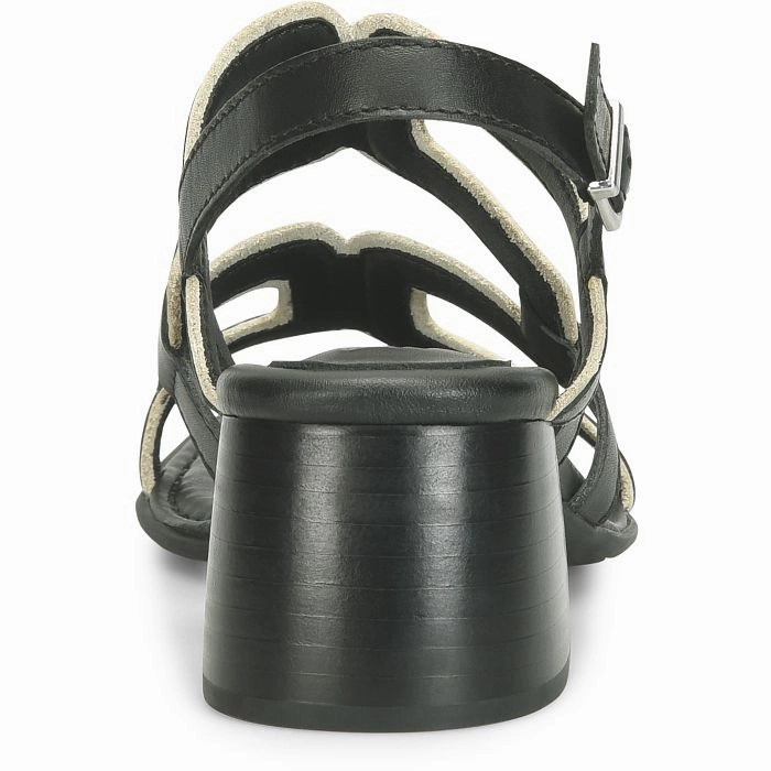 Born Women's Sofia Heeled Sandal - Black/Birch velcro