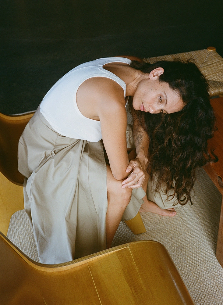 Boy Tank, Regen Silk Noil Jersey, Natural Relaxed Look