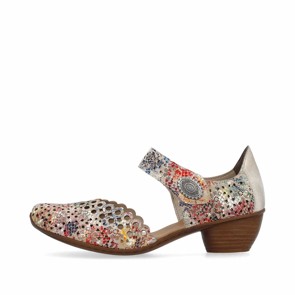 Rieker Women's Mirjam 43753-91 - Beige-Multi/Muschel Cool Shape