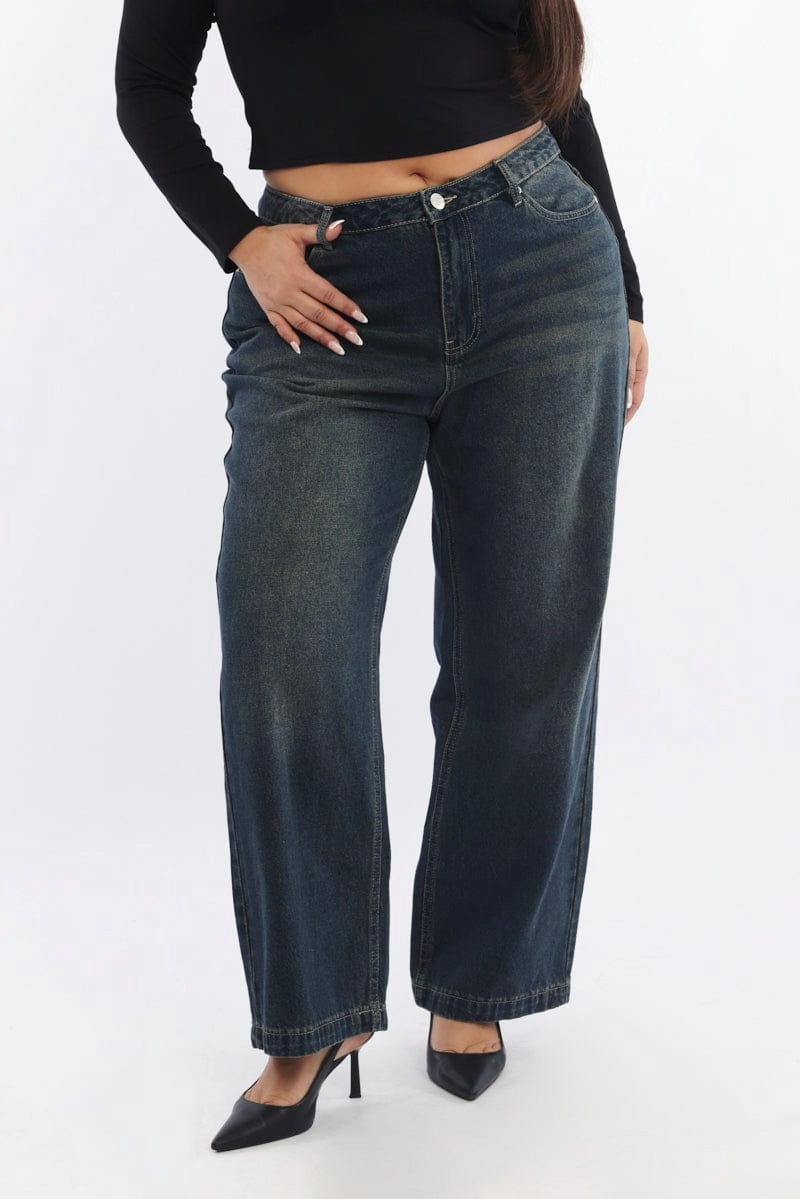 Urban Explorer Trend Setter Denim Baggy Jeans High rise