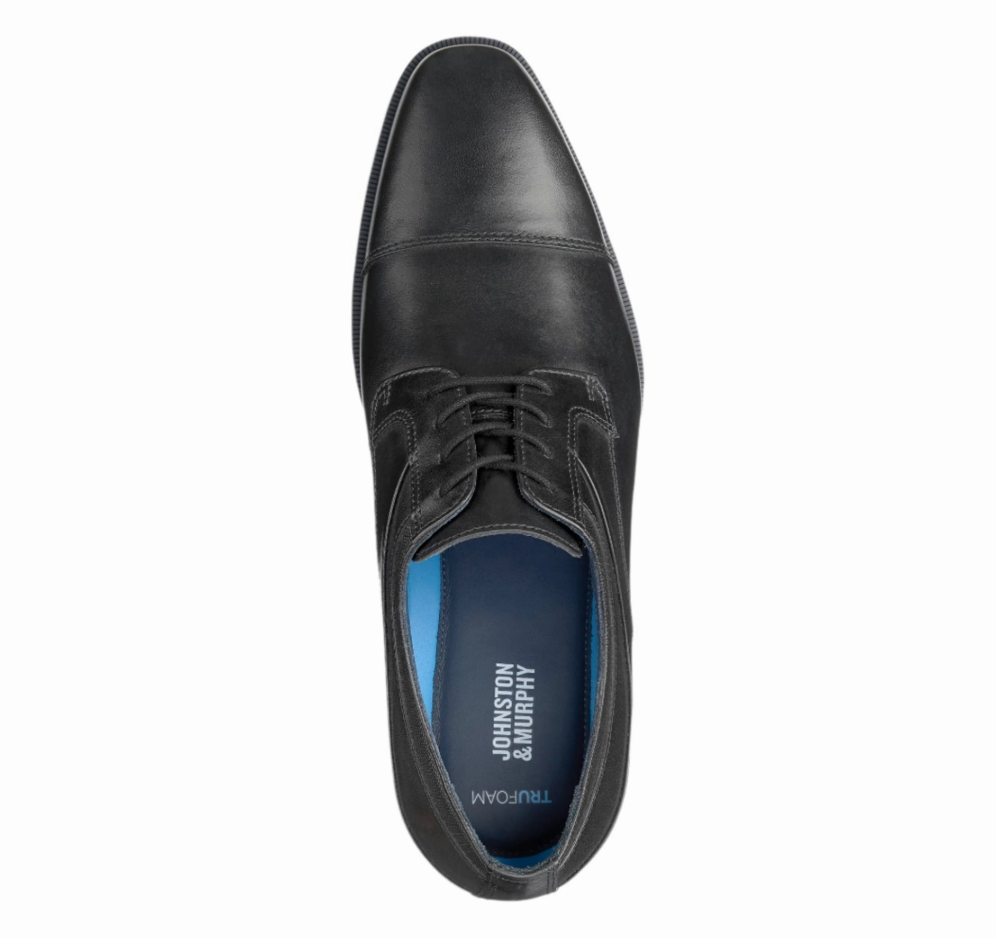 Johnston & Murphy Men's Gibbons Cap Toe - Black Subtle Shape