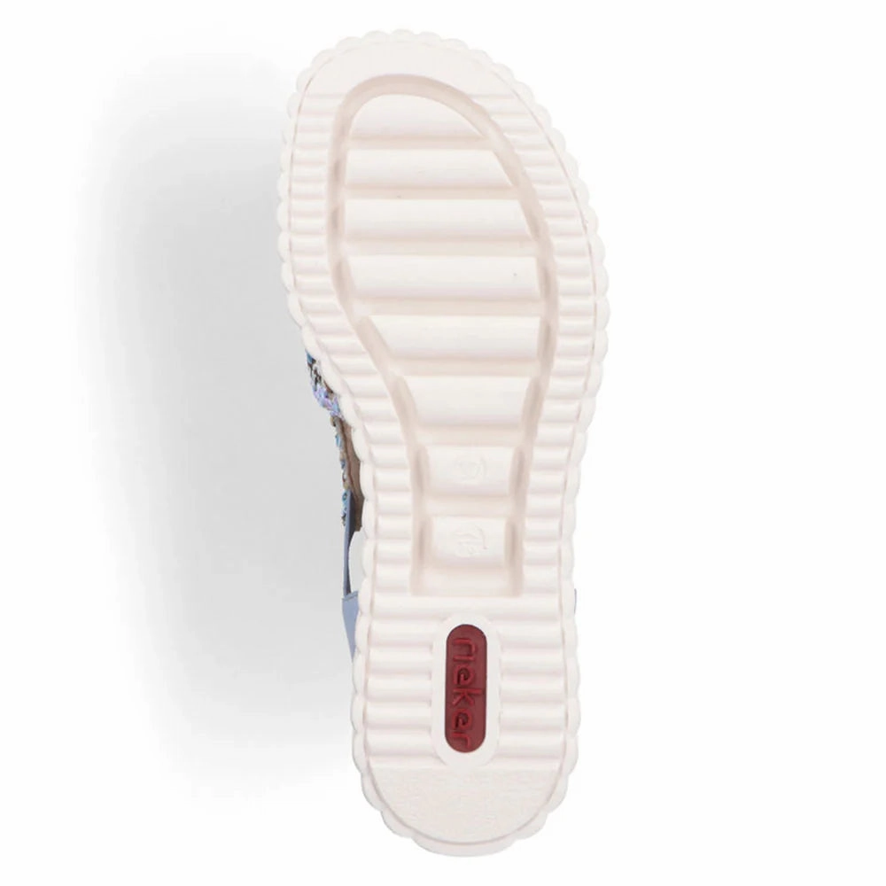 dry surface Wide Strap Remonte by Rieker Rose 72 Sandal - Blau-Multi/Aqua