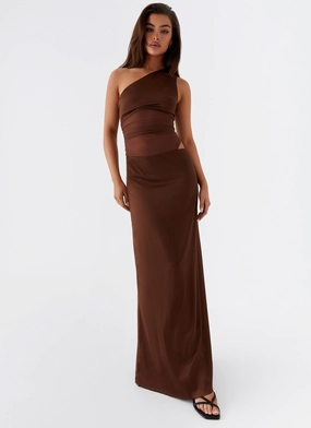 Statement Mood Juliette Maxi Dress - Chocolate